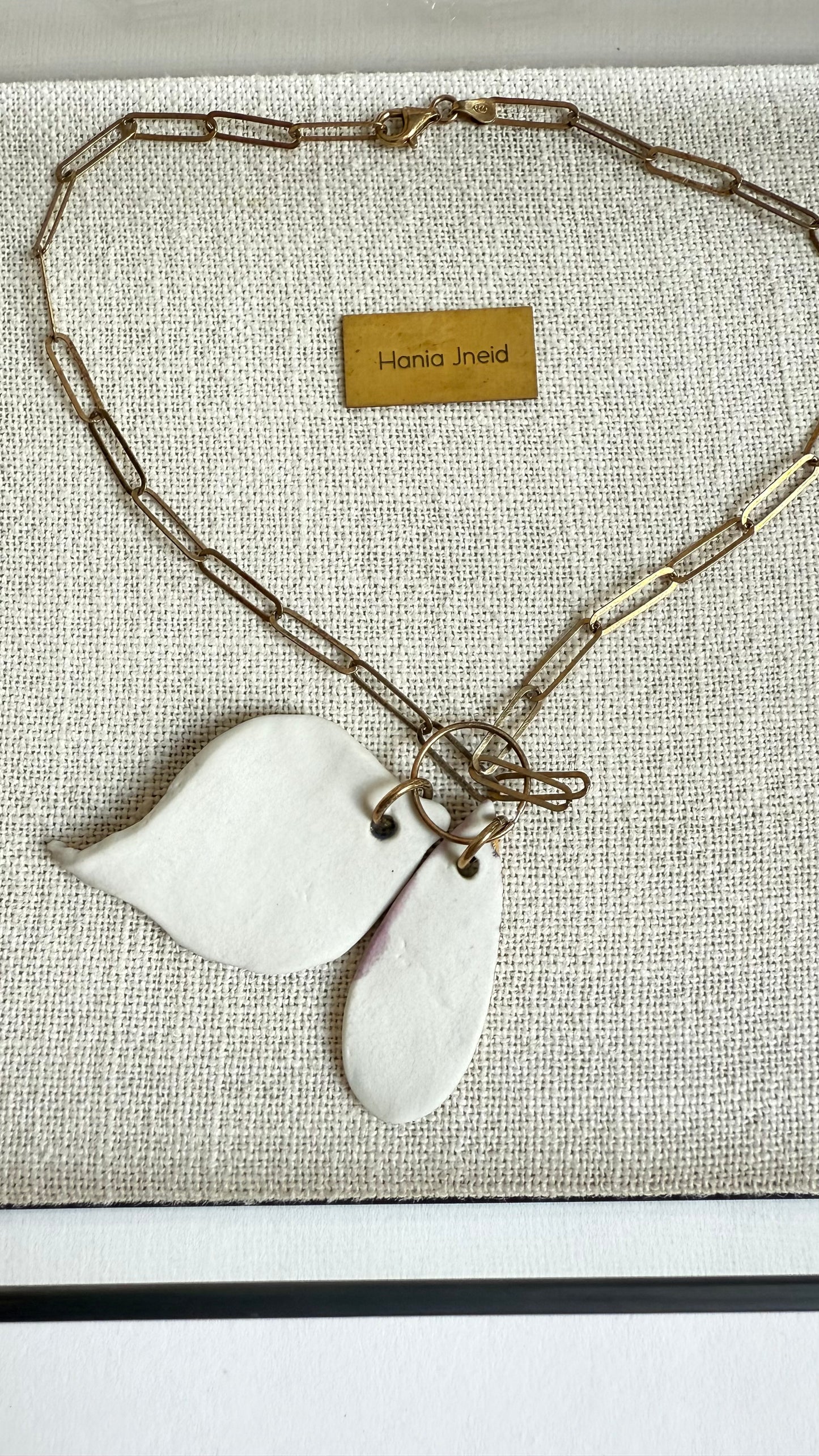 Earlings Porcelain and Silver Pendant